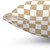 Tan Brown and White Checkered Throw Pillow