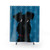 Black Miniature Schnauzer Dog Shower Curtains