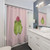 Pastel Raspberry Cottagecore Frog Shower Curtain
