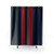 Navy & Red Bold Stripe Shower Curtains