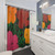 Vibrant Spring Shower Curtains featuring pop art, abstract colors