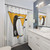 Cubist Penguin-Themed Shower Curtain