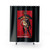 Merry Krampus Christmas Graphic Fan Shower Curtains