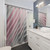 Light Pink and Silver Striped Shower Curtains