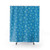 Aqua Blue Snowflake Shower Curtains