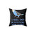 Cute blue budgie decorative pillow