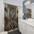 Gilded Art Deco Shower Curtain with Timeless Motifs