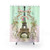 Vintage Bonjour Paris Shower Curtains with Eiffel Tower and Fleur de Lis