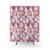 Pink Halloween Shower Curtain with Pastel Floral Design
