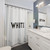 White Shower Curtains with Modern Design