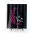 Alice in Wonderland themed shower curtain featuring Cheshire Cat design