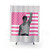 Patriotic Pink American Flag Shower Curtain