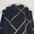 Midnight Navy and Copper Geometric Shower Curtain