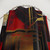Modern Abstract Shower Curtains with Red, Black and Gold Design