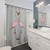 Flamingo Shower Curtain in Grey and Pink