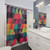 Colorful Geometric fyx th'pryss Shower Curtain