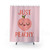 Peachy Shower Curtains with Cute Peach Illustration