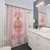 Peachy Shower Curtains with Cute Peach Illustration