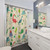 Dinosaur-patterned shower curtain for kids