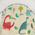 Dinosaur-patterned shower curtain for kids