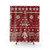 Vintage Christmas shower curtain with pagan yule goat design