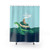 Gentle Sea Monster Pixel Shower Curtain