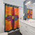 Vibrant Zia Symbol Southwest Art Shower Curtains