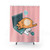 Cute Cat Laptop Shower Curtain