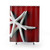 White Starfish Shower Curtains - Coastal Bathroom Decor