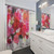 Romantic pink roses shower curtain