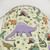 Colorful dinosaur-themed shower curtain