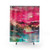 Large Pink Teal Art Shower Curtains