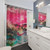 Large Pink Teal Art Shower Curtains