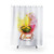 Diwali Festival Shower Curtains with Watercolor Candle Decor