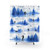 Watercolor Ice Skating Pond Shower Curtain