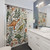 Floral Dinosaur Pattern Shower Curtains