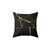 Luxe black and gold marble accent pillow