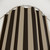 Vertical striped brown and beige shower curtain