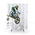 Mountain biking shower curtain