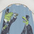 Dinosaur shower curtains with dapper gentleman design