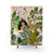 Colourful watercolor botanical print shower curtain