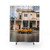 Bright yellow vintage car in La Havana, Cuba shower curtain