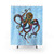 Electric Octopus Shower Curtain with Psychedelic, Neon Ocean Motifs