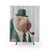 Walrus Green Shower Curtains - Dapper Animal Art
