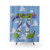 Funny To Infinity shower curtain with cartoon characters
