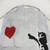 Banksy Graffiti Girl with Heart Balloon Shower Curtain