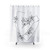 Woman with flowers shower curtain featuring a nude line art print