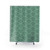 Green Fan Pattern Shower Curtains