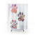Floral paw print trio shower curtains for pet lovers