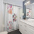 Floral paw print trio shower curtains for pet lovers